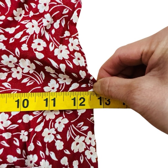 Reformation Floral Red Midi Dress NEW - Picture 7 of 9